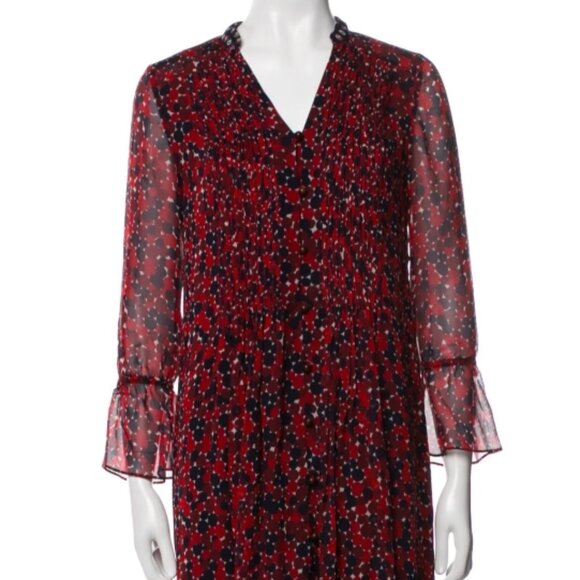 Diane von Furstenberg Kourtni Silk Sheath Knee Dress Pirouette Dot Red XS $469 - Picture 8 of 12